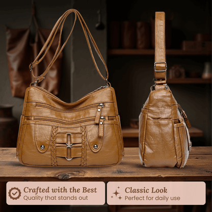 Monica Braided Multi-Zip | Crossbody Bag