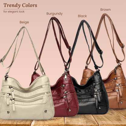 Rosalia’s Multi-Zip Carry | Shoulder Bag
