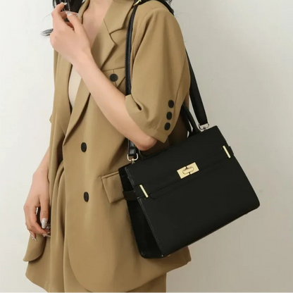 Polly | Stylish Retro Leather 3-Piece Leather Bag Set