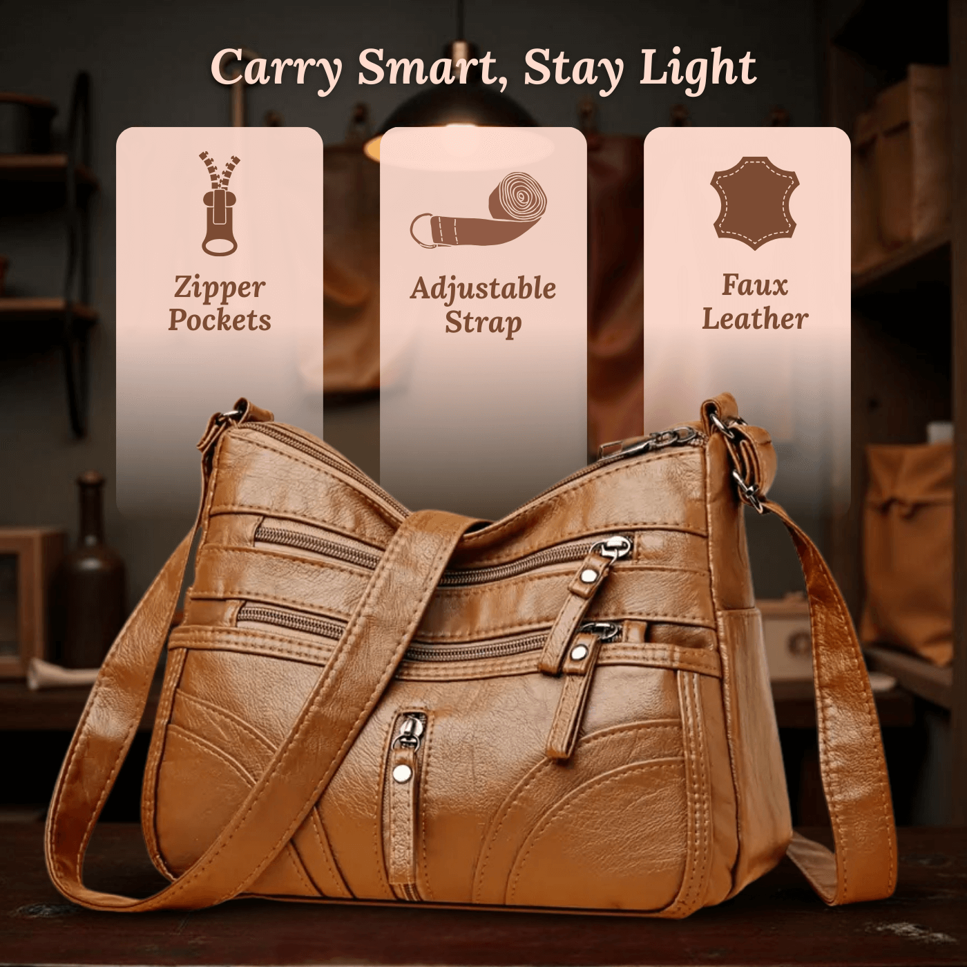 Giulia’s Multi-Zip | Crossbody Bag