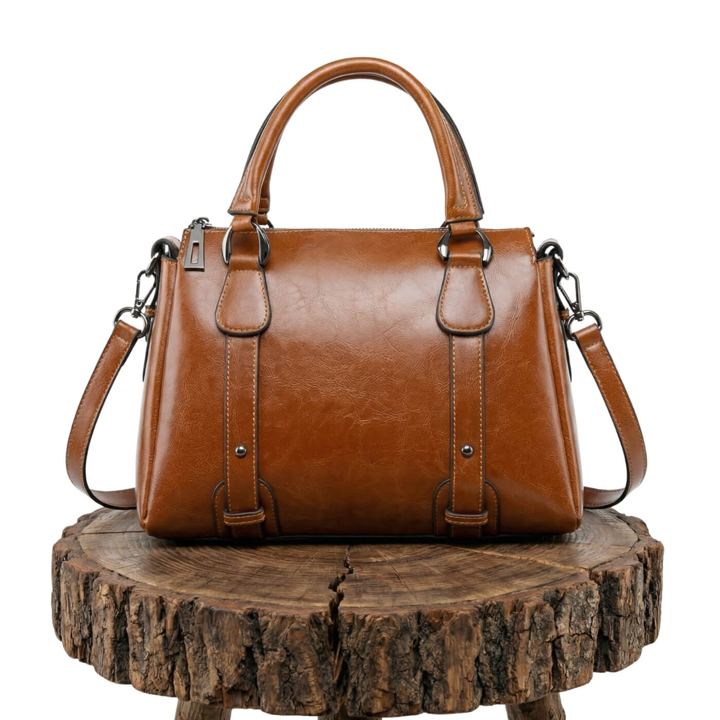 Valeria Top-Zip Satchel | Shoulder Bag